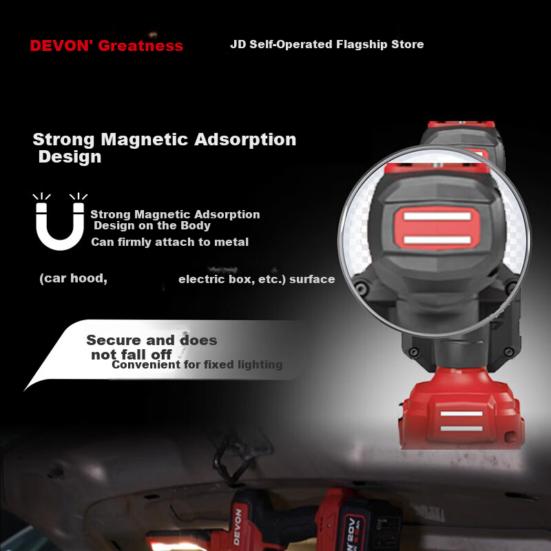 Devon 20V Lithium Battery Folding Inspection Light