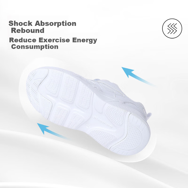 DR·KONG Soft Sneakers for Kids - White Rotary Buckle