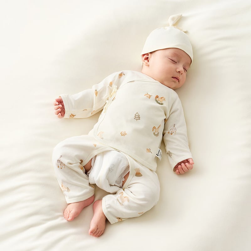 TONGTAI Baby Kimono Set - Pure Cotton Newborn Monk Robe