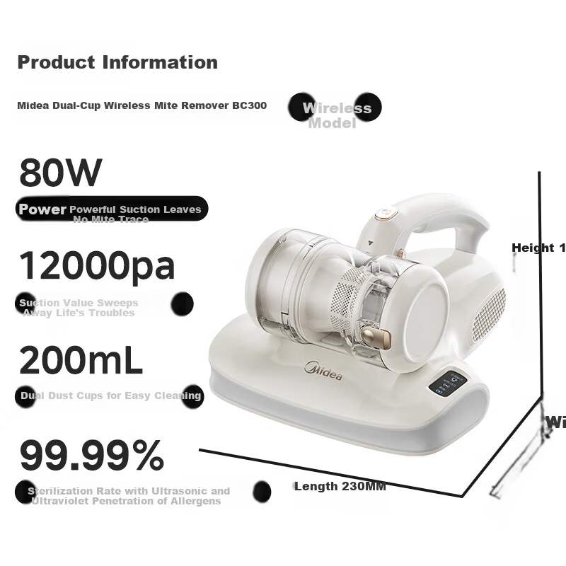 Midea Dust Mite Remover BC300 Wireless