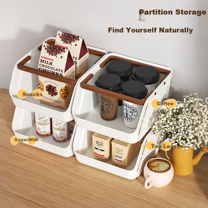 Jinlongxing 3-Layer Desktop Storage Box with Handle