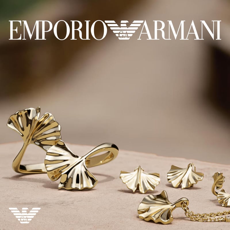EMPORIO ARMANI Ginkgo Leaf Necklace for Women