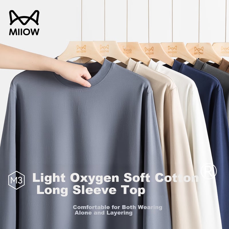 Miiow Men's Long Sleeve Modal T-Shirt