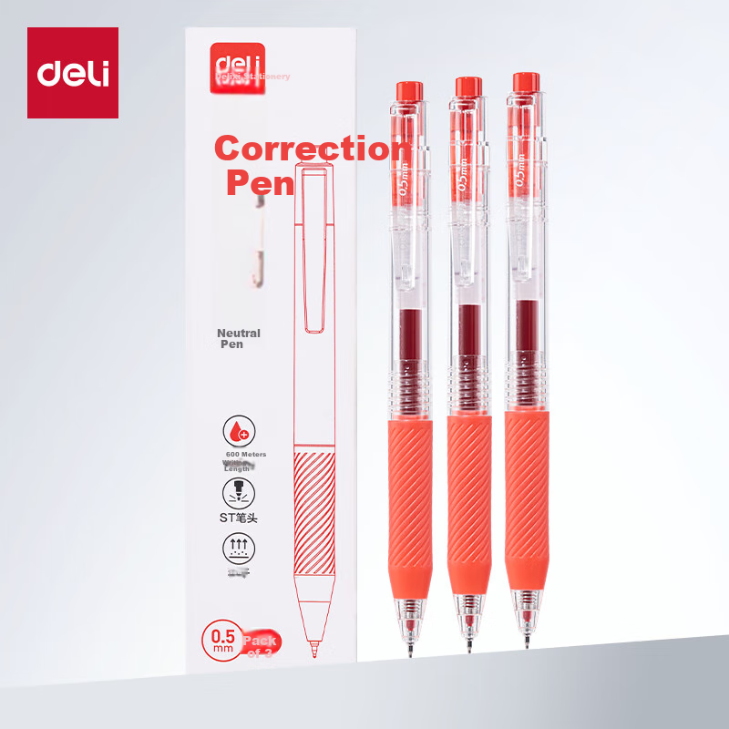 Deli Simple Retractable Gel Pen - Exam Practice A