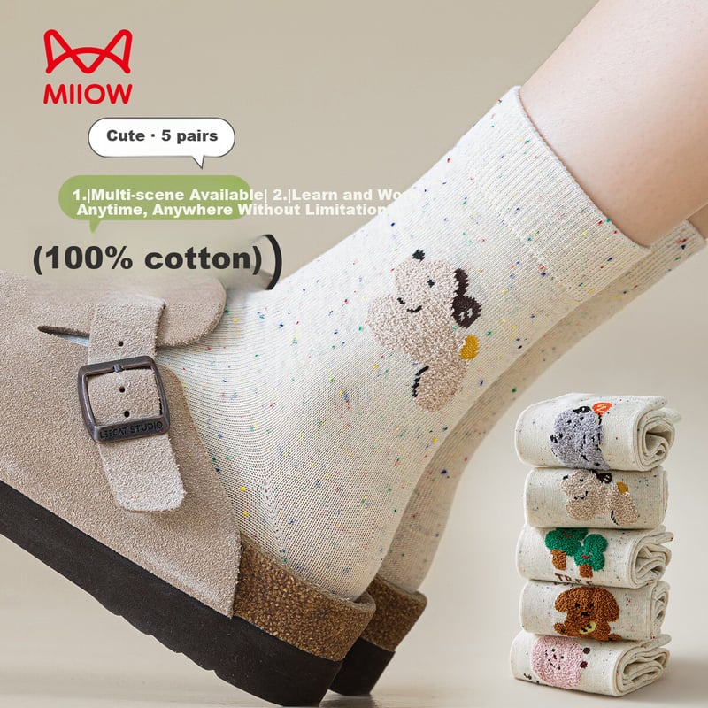 MiiOW 25th Anniversary Cute Plush Socks