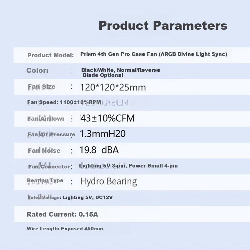 JPLAYER Ziyi Prism 4th Gen Pro Case Fan