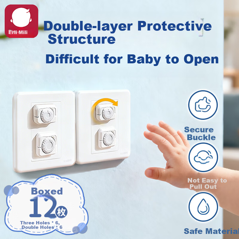 MiLi Child Safety Outlet Protector - Shock Proof Plug