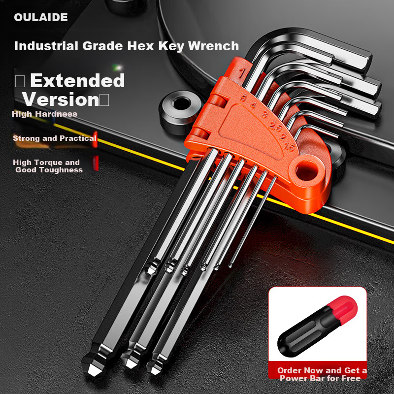 Oulaide Electroplated Matte Ball-End Hex Key Set