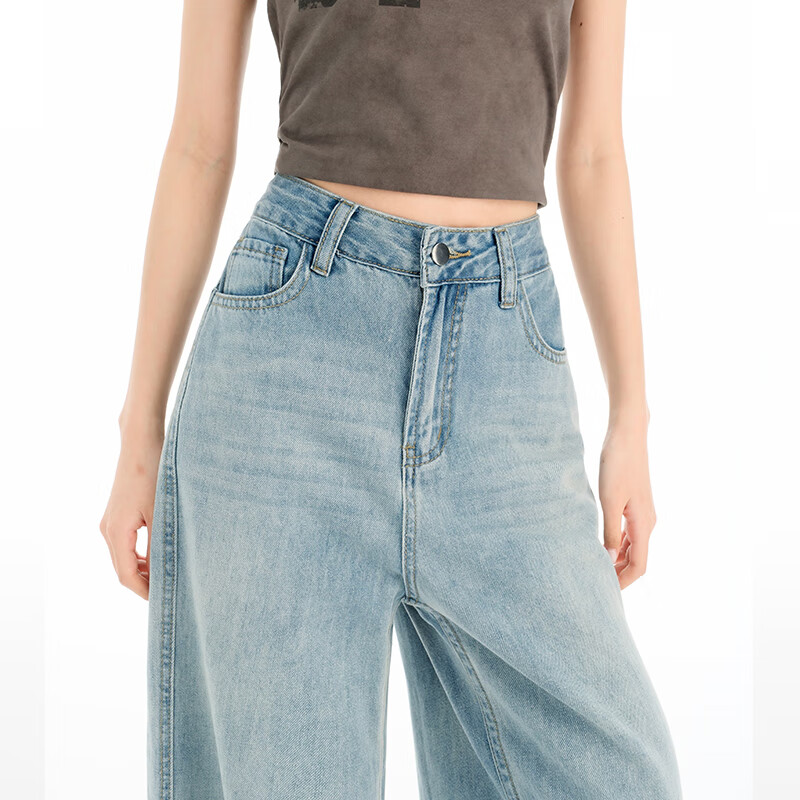 Jeanswest Women's Wide-Leg High-Waist Blue Jeans