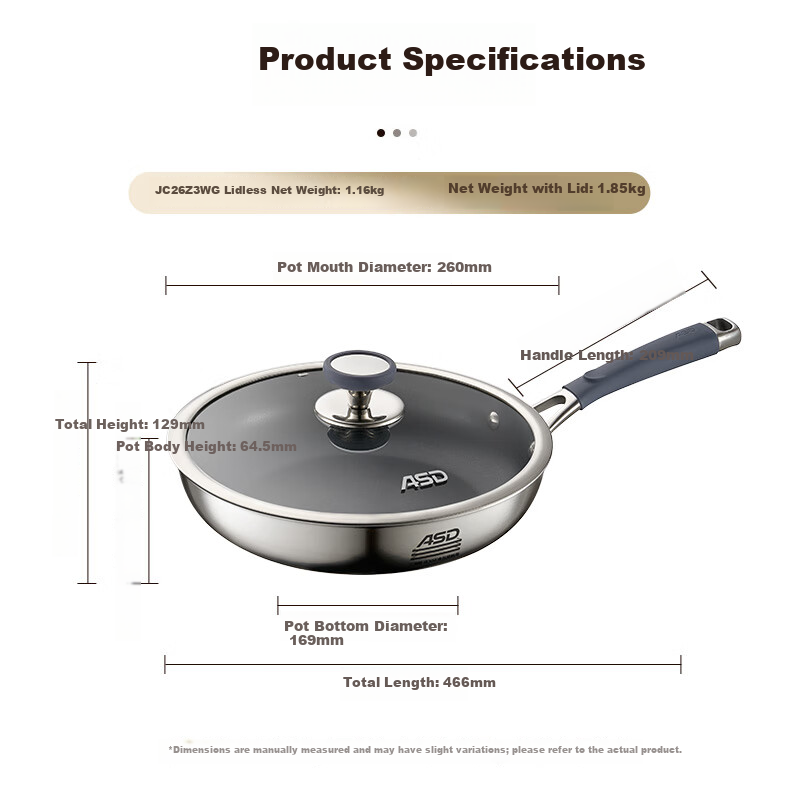ASD True Titanium Non-Stick Frying Pan