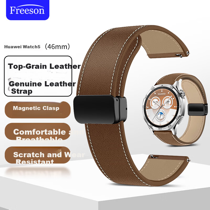 Freeson Magnetic Leather Strap for Huawei Watch 5 GT6