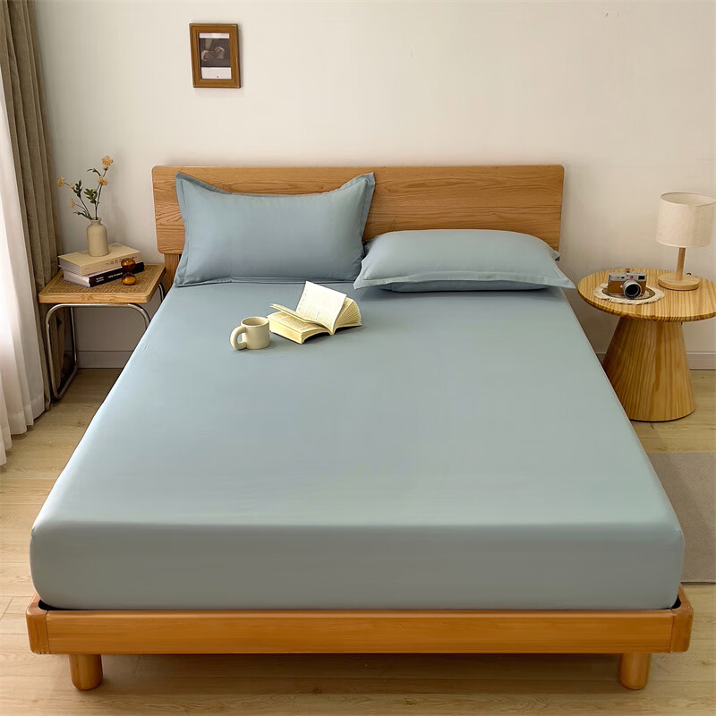 Hongdou Anti-Dirt Fitted Sheet - A-Class Solid Blue
