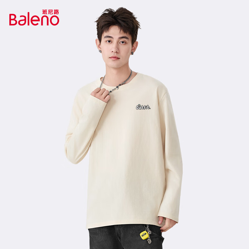 Baleno Men's Cotton Long-Sleeve T-Shirt