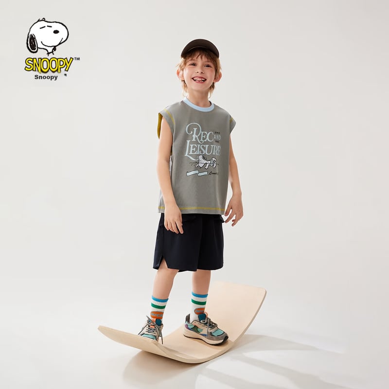 SNOOPY Summer Boys Two-Piece Outfit