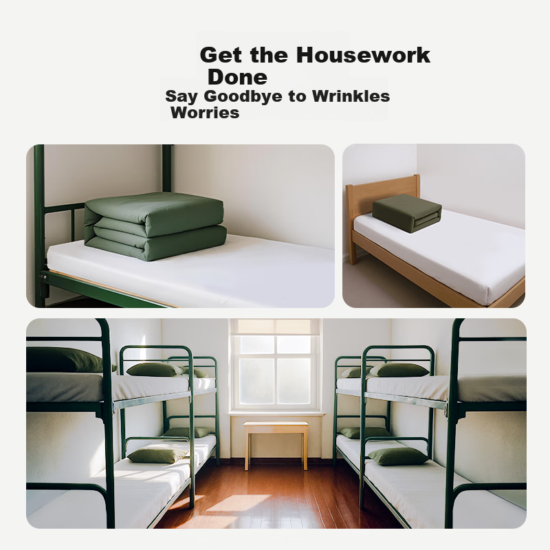 JD Original White Bed Sheet - Thickened Antibacterial Military-Style