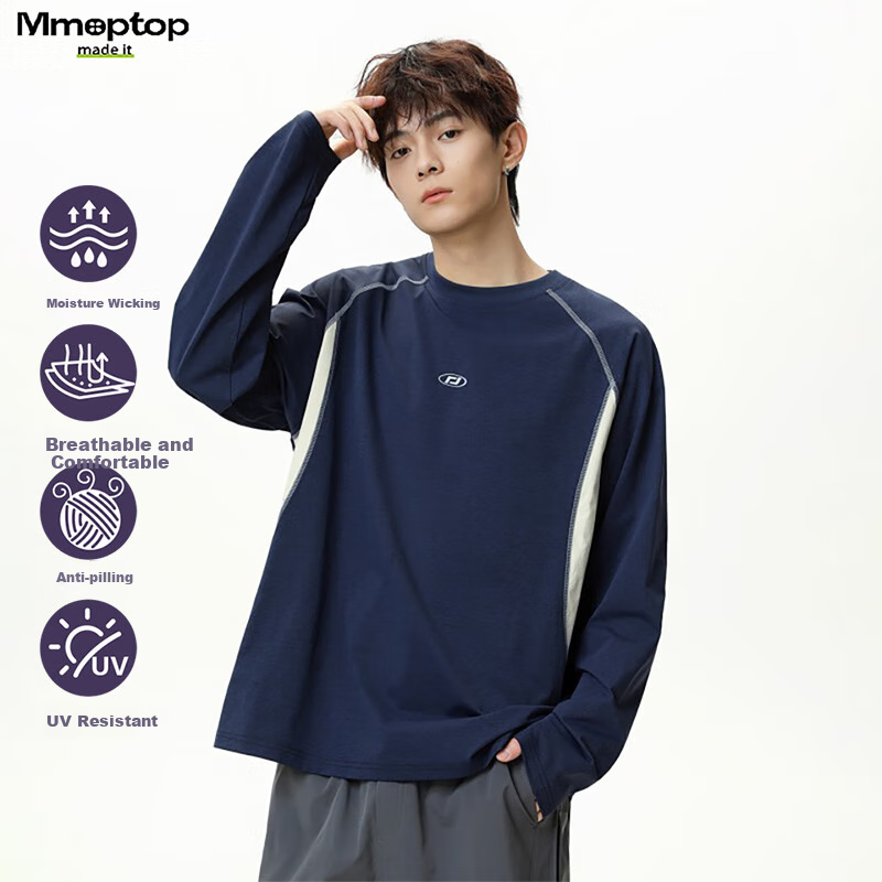 MMOPTOP Outdoor Contrasting Embroidered T-Shirt