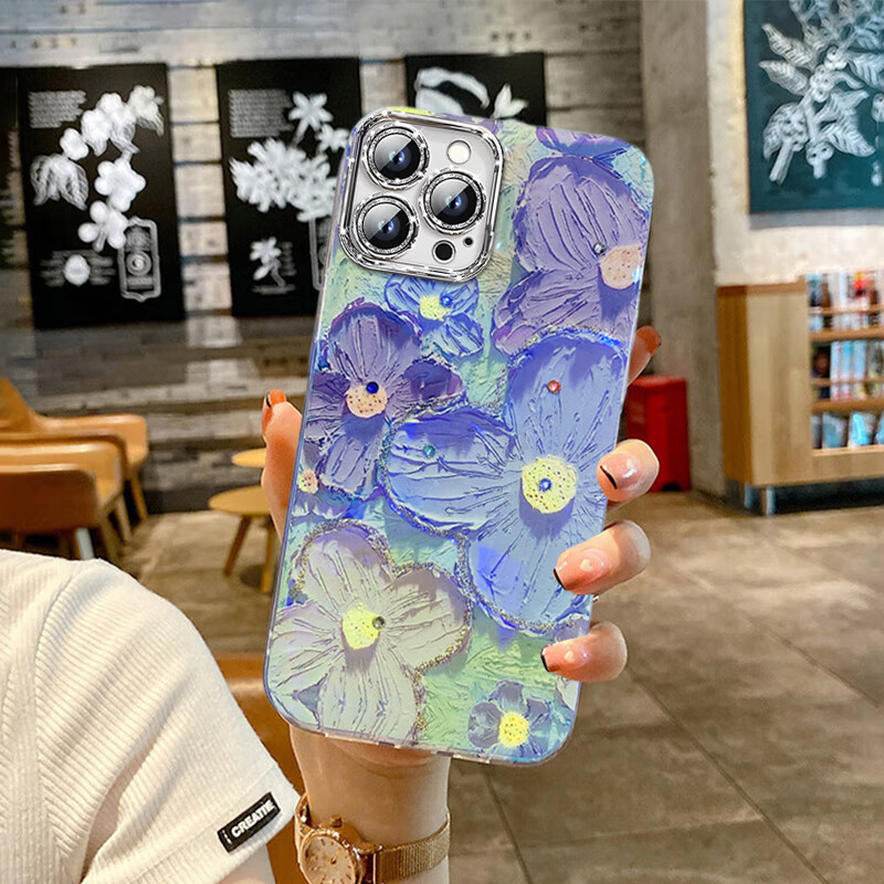 Jiangming iPhone 16 Pro Creative Case with Built-In Lens Protector