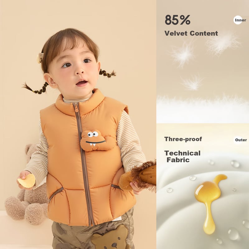 BALABALA Kids Down Vest - 2025 Autumn Winter