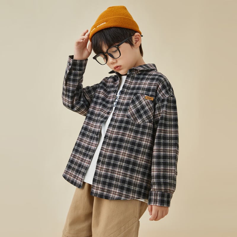 Duoduojia Color-Woven Check Pattern Shirt