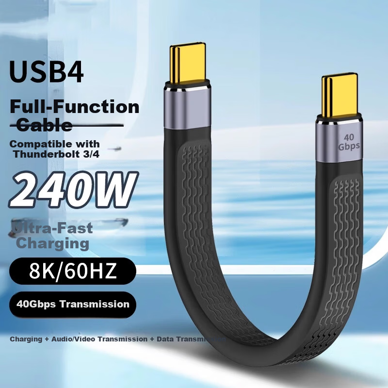 Smorss Type-C Dual-Head Short Cable with Keychain Cap
