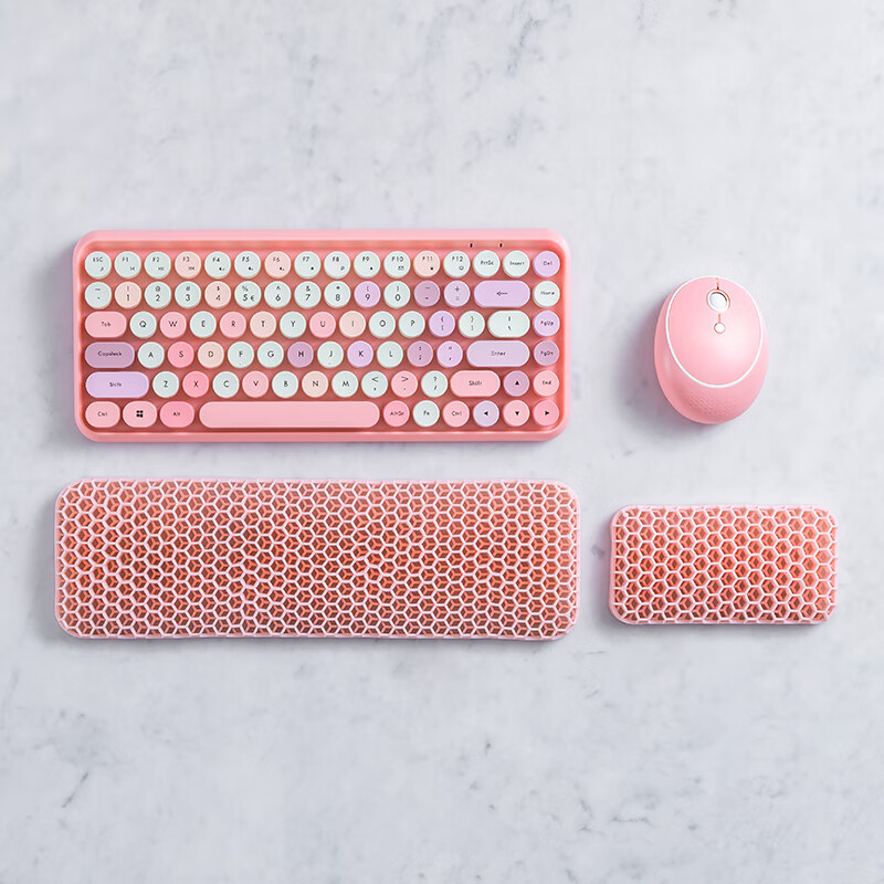 SANWA Pink Wrist Rest for Keyboard & Mouse