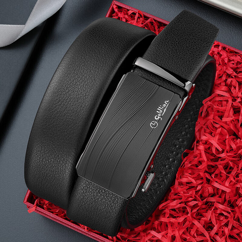Goldlion Men's Automatic Buckle Belt - Fashion Black