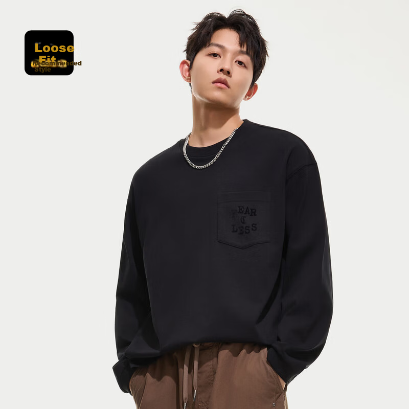 CABBEEN Heavyweight Men's T-Shirt with Crown Pattern