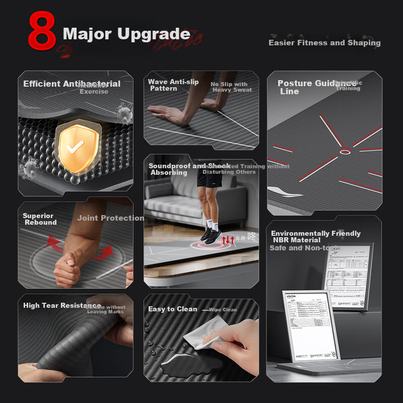 LI-NING Yoga Mat with Posture Line