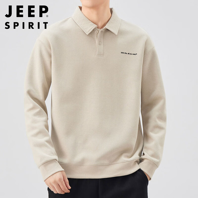 JEEP SPIRIT Men's Beige Sweatshirt