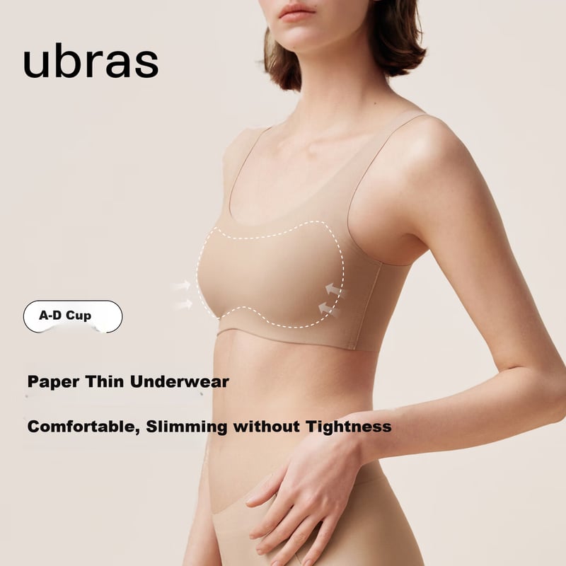 Ubras Seamless Invisible Bra for Women, Slimming and Thin