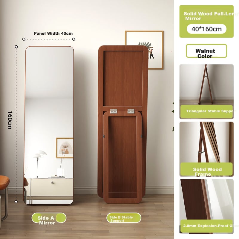 Millennium Huafu Solid Wood Floor Mirror