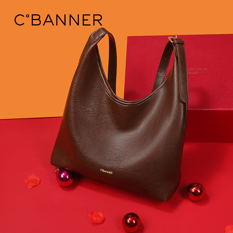 C.BANNER Women's Luxury Leather Tote Crossbody Bag