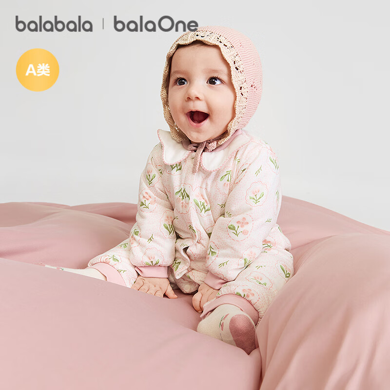 BALABALA Sweet Floral Baby Jumpsuit