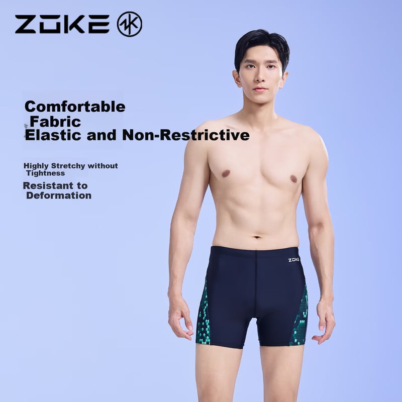 ZOKE Men's Chlorine-Resistant Swim Trunks