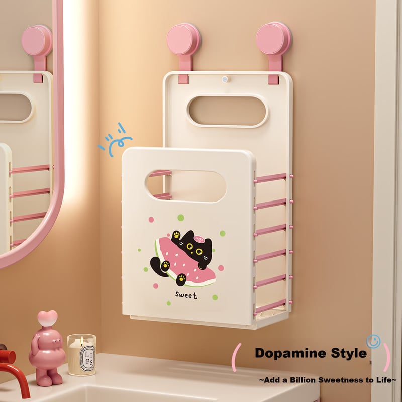 Watermelon Cat Suction Cup Laundry Basket
