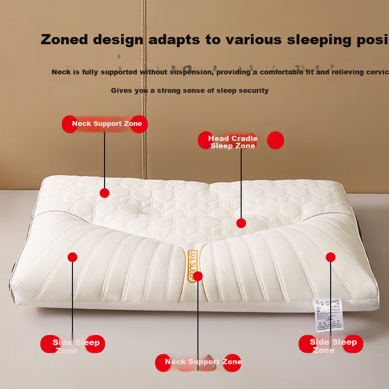 Hodo Embroidered Latex Pillow - Cervical Support