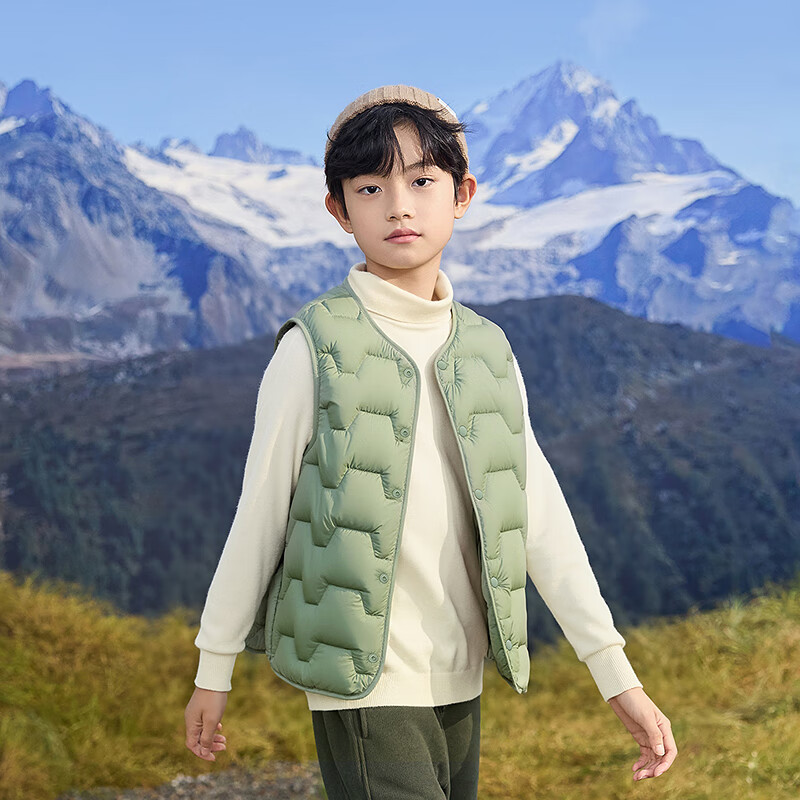 Balabala Kids Lightweight Down Vest 2025 Three-Proof Jacket