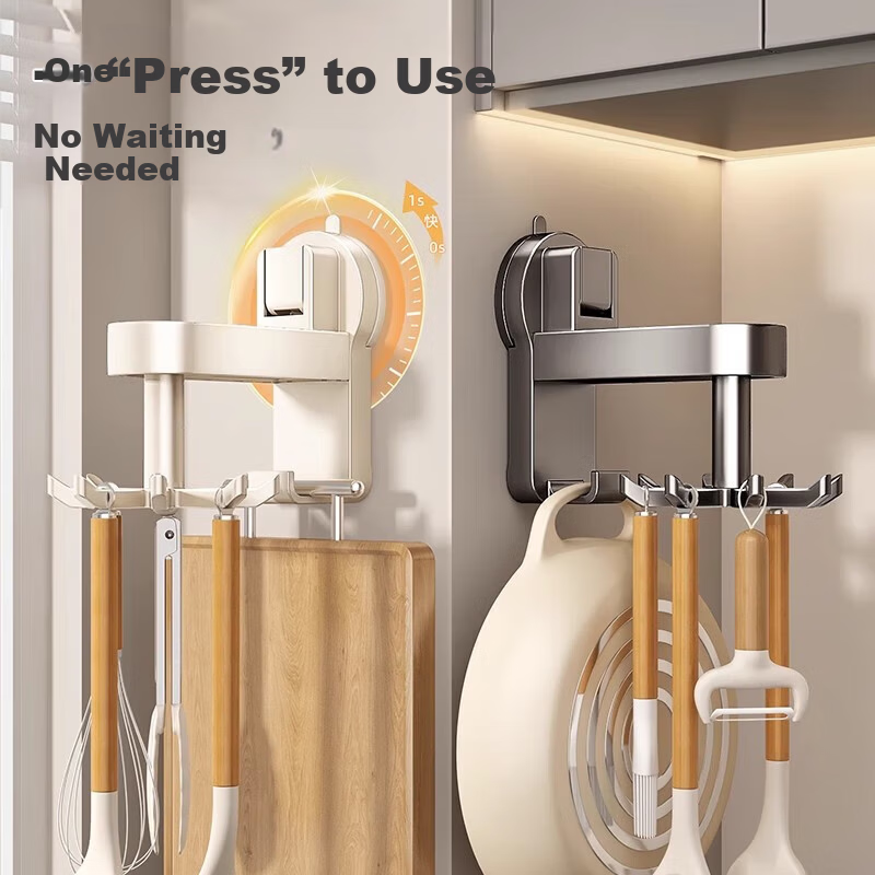 YOUQIN Upgraded Suction Cup Rotating Hook with 8 Hooks