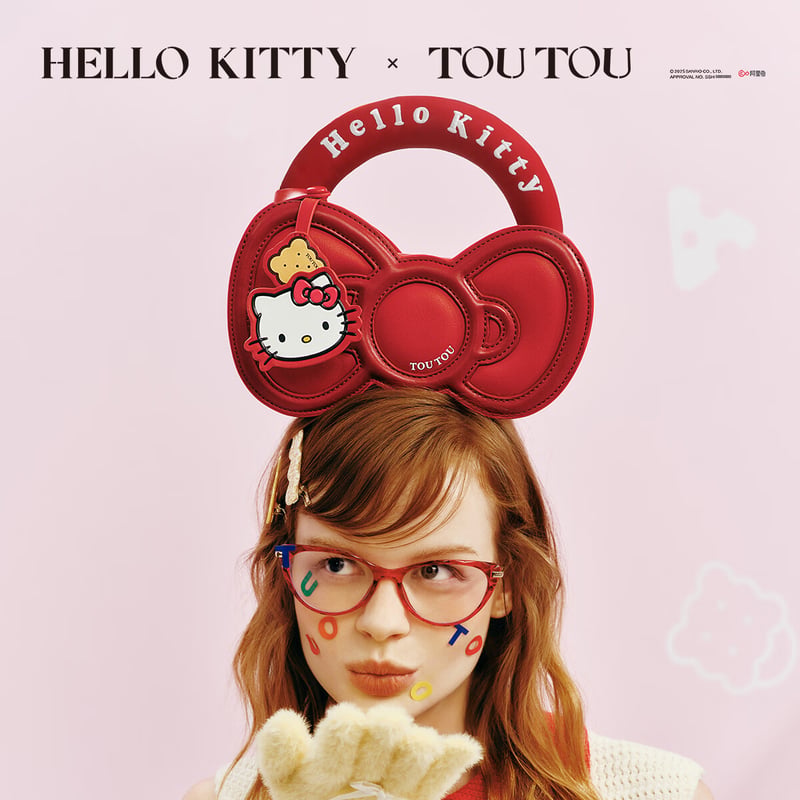 Toutou Hello Kitty Red Cherry Bowknot Crossbody Bag