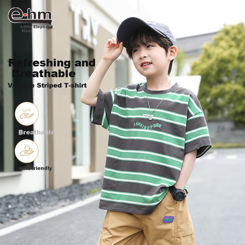 Xiaoxianghanmu Kids Striped T-Shirt