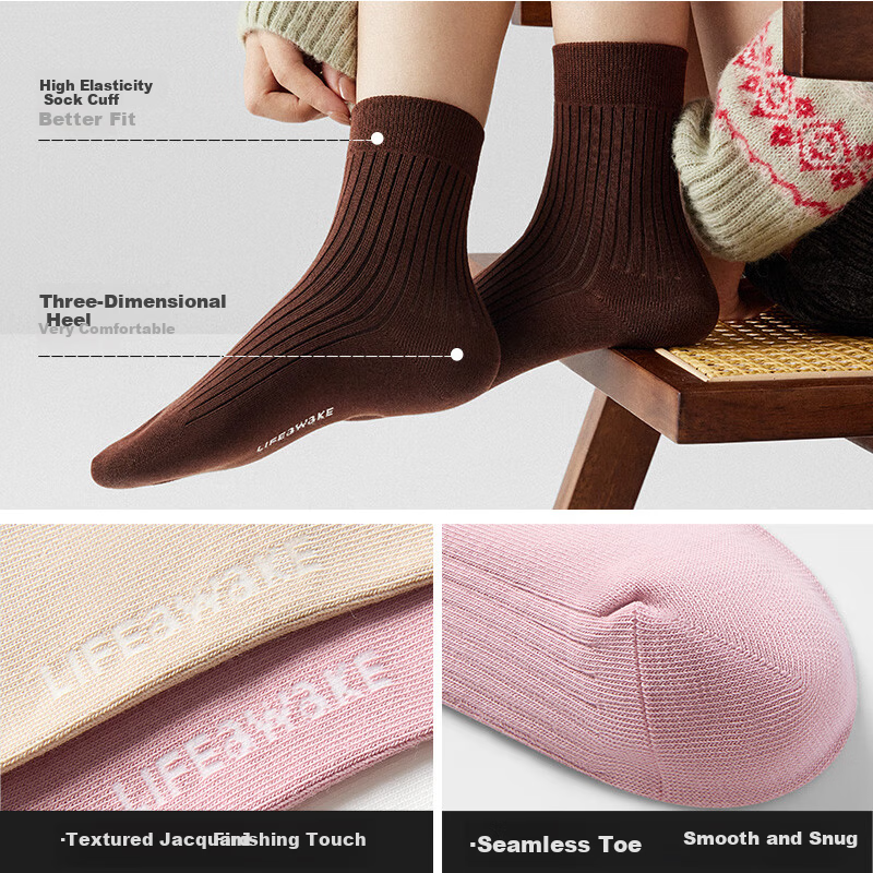HLA Women's Mid-Calf Breathable Socks