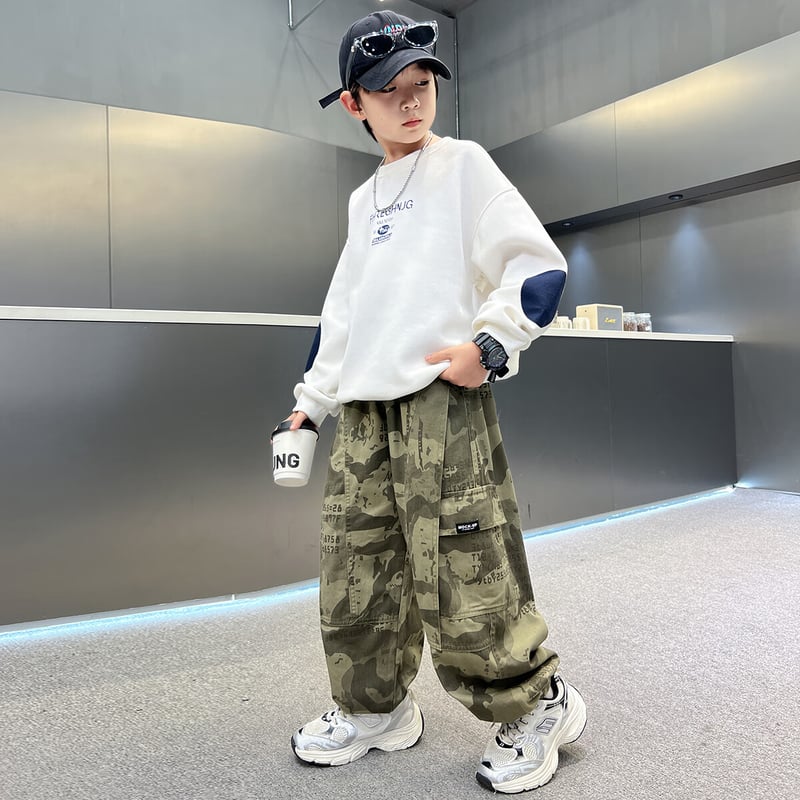Mumuwu Boys' Camouflage Cargo Pants