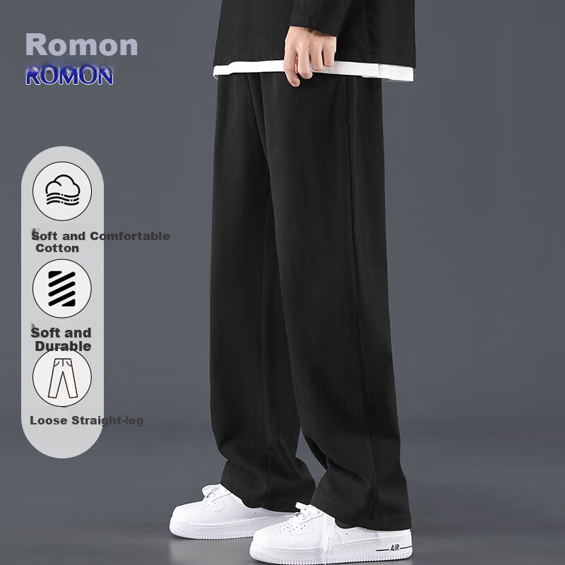 ROMON Men's Loose-Fit Casual Pants