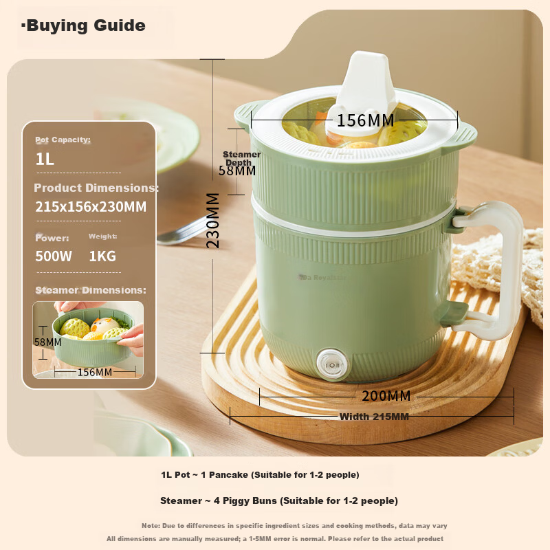 Royalstar Electric Hot Pot - Foldable 1L