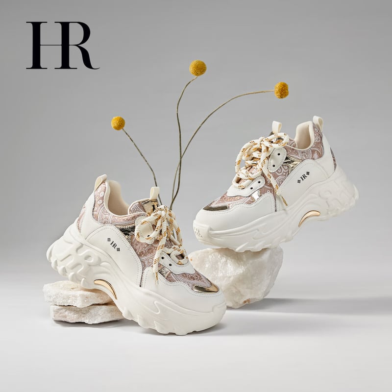 HRHR Dad Sneakers Thick Sole Casual Shoes