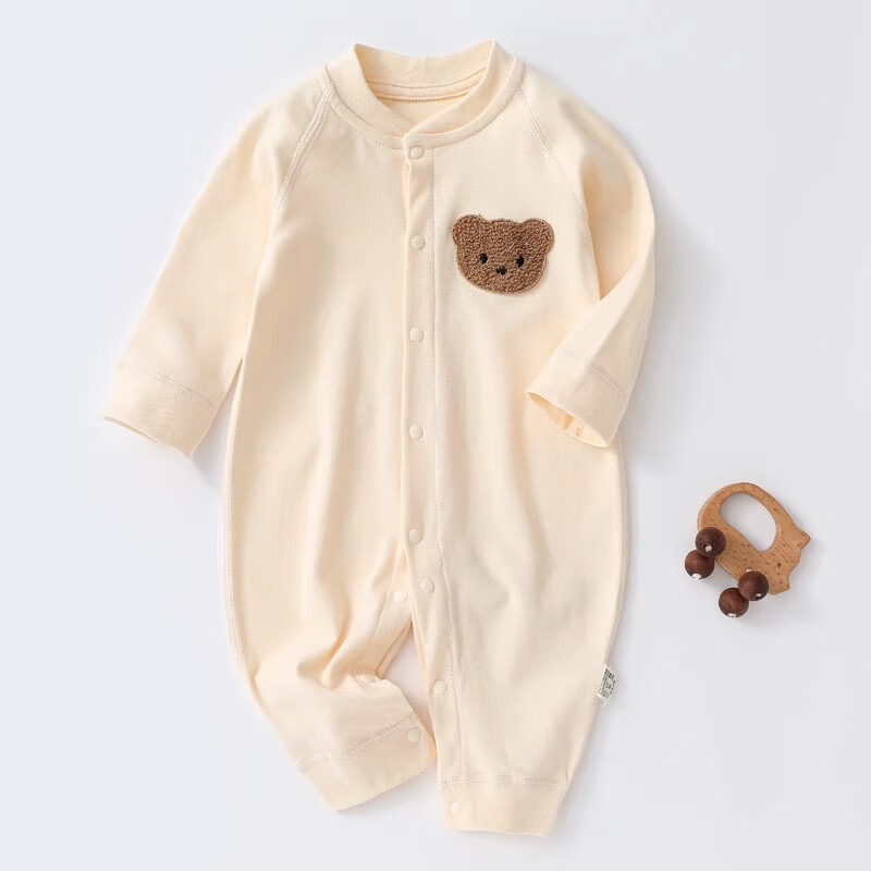 JOYNCLEON Baby Romper with Embroidered Bear