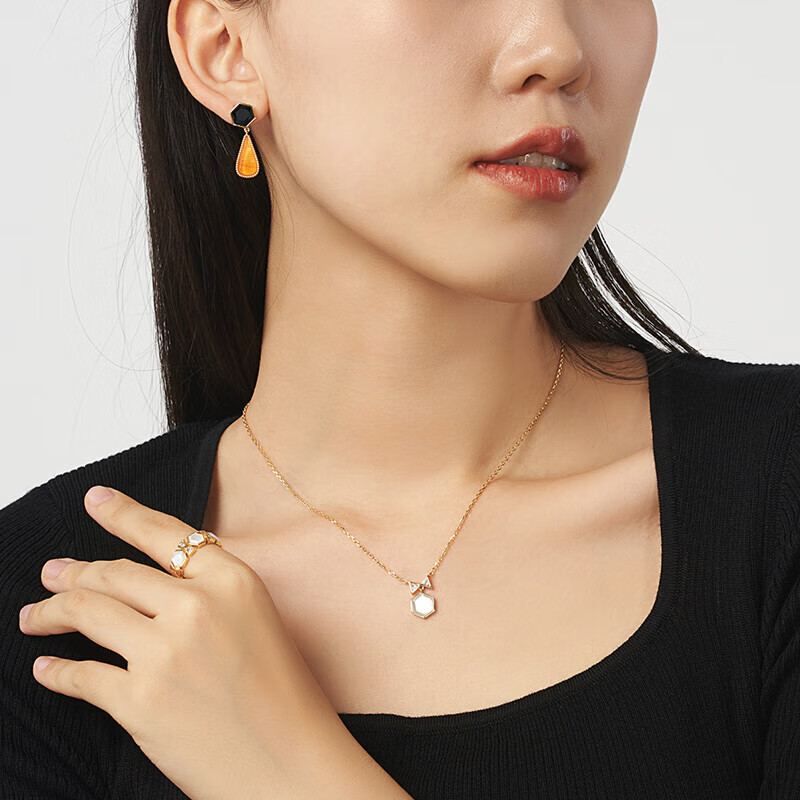 Lola Rose Honeycomb Citrine & Black Onyx Earrings