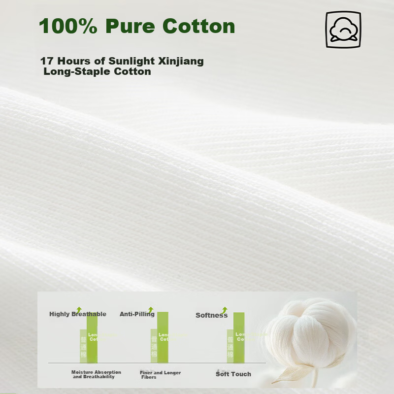 Xueqiman Women's Cotton Mid-Calf Socks - Antibacterial