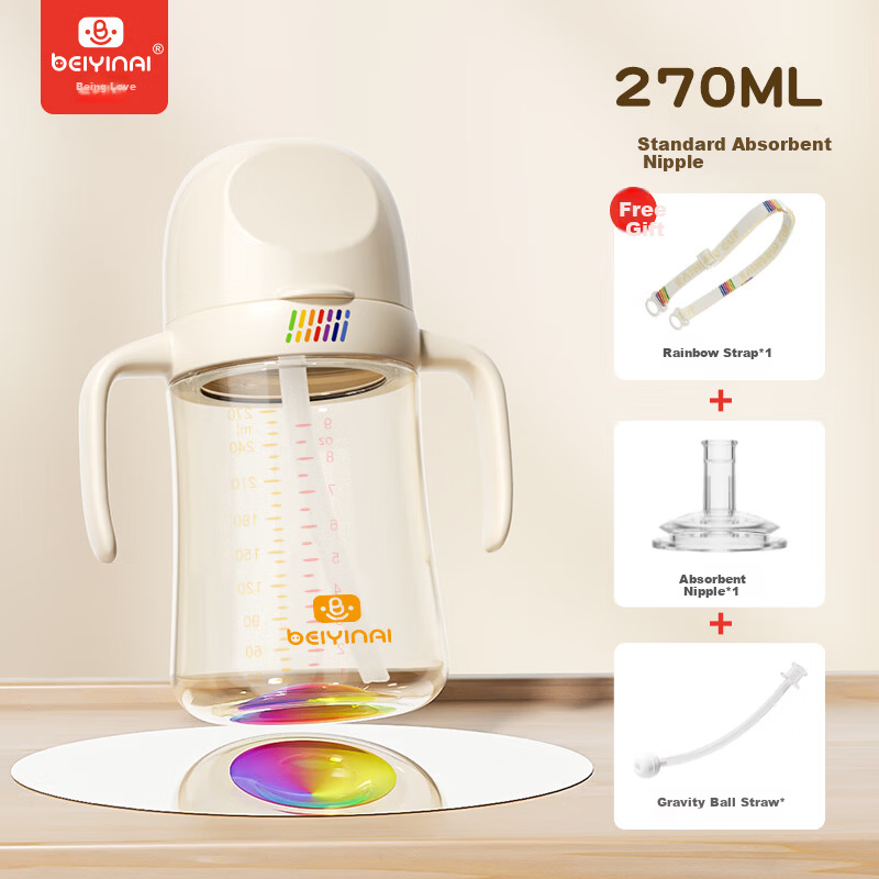 BEIYINAI Direct Drinking Straw Baby Bottle
