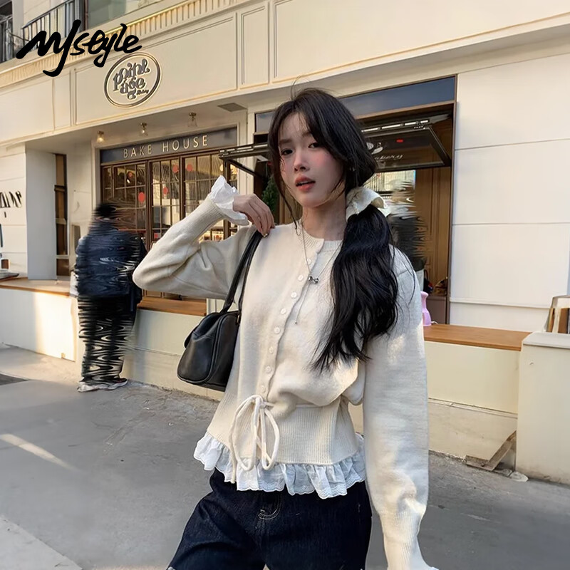 MJ STYLE Slim Faux Two-Piece Knit Sweater